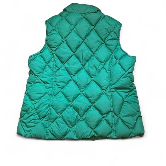 Lands End Green Puffer Vest Medium - Picture 2 of 4